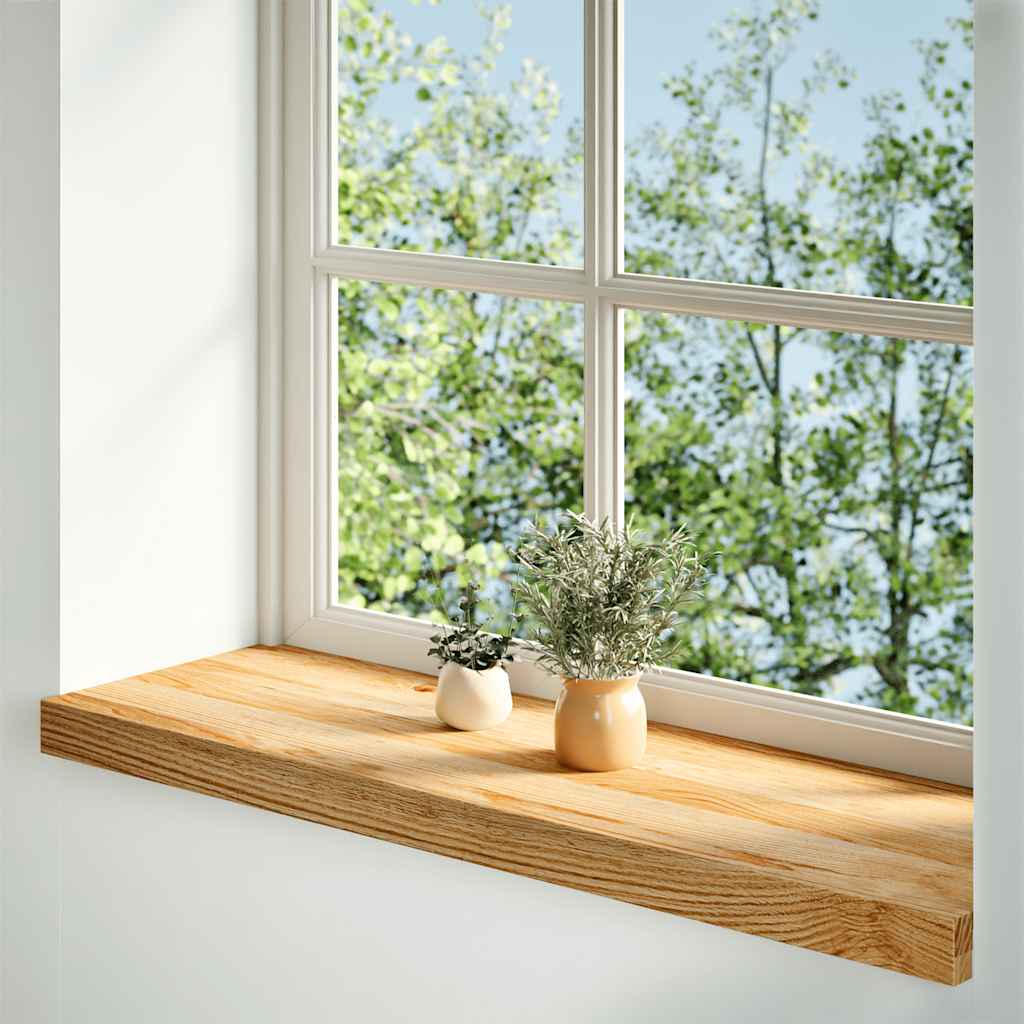 Vensterbanken 2 st 90x25x2 cm massief eikenhout lichtbruin is nu te koop bij PeponiXL, paradijselijk wonen!