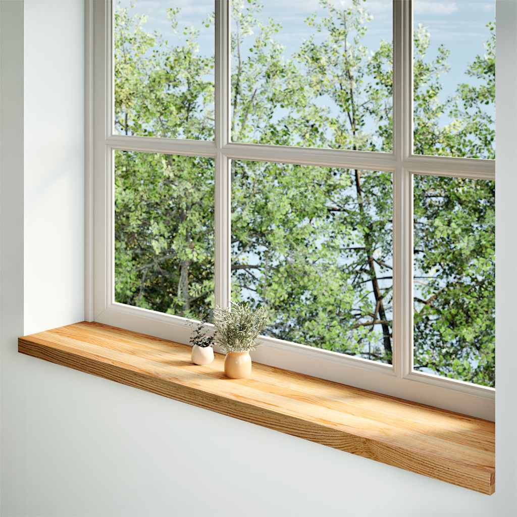Vensterbanken 2 st 140x25x2 cm massief eikenhout lichtbruin is nu te koop bij PeponiXL, paradijselijk wonen!