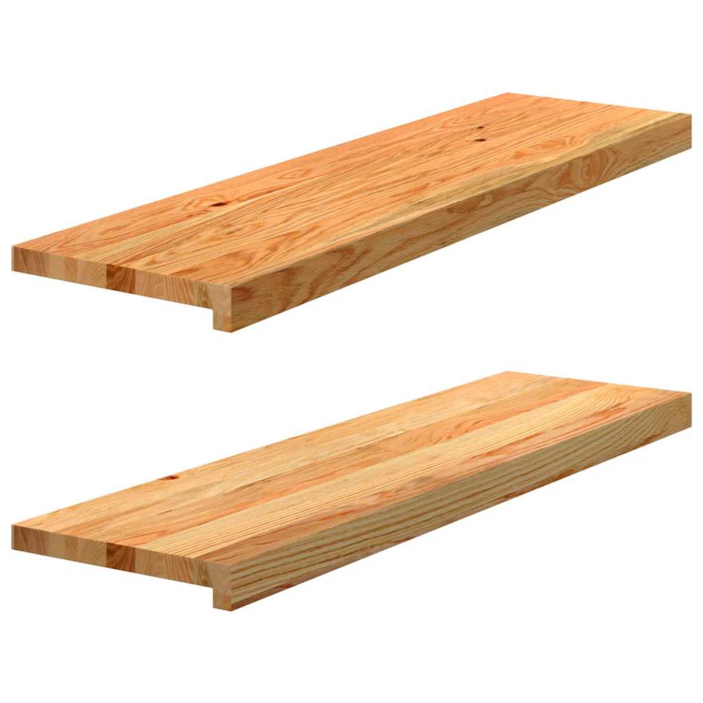 Vensterbanken 2 st 90x30x2 cm massief eikenhout lichtbruin is nu te koop bij PeponiXL, paradijselijk wonen!