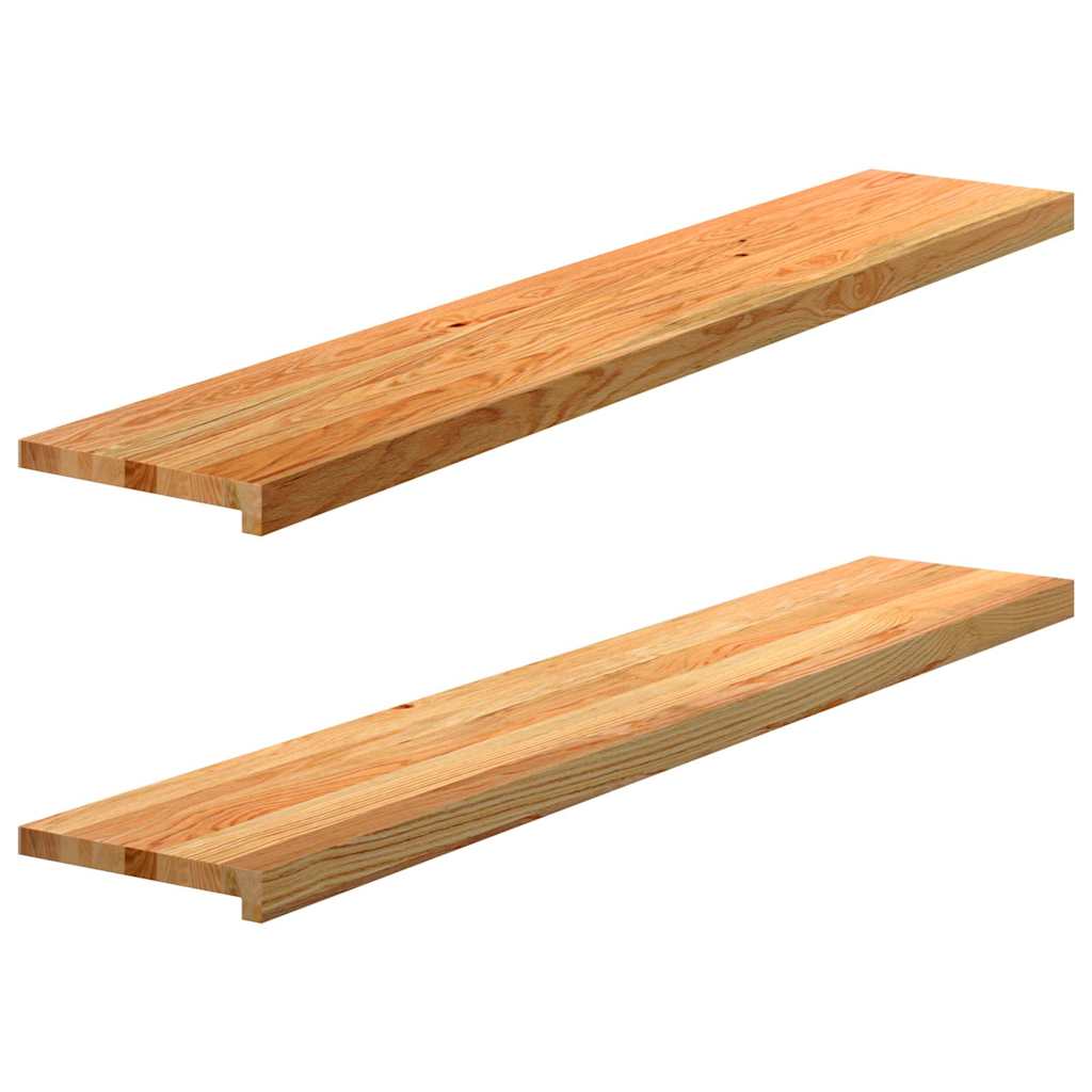 Vensterbanken 2 st 140x30x2 cm massief eikenhout lichtbruin is nu te koop bij PeponiXL, paradijselijk wonen!