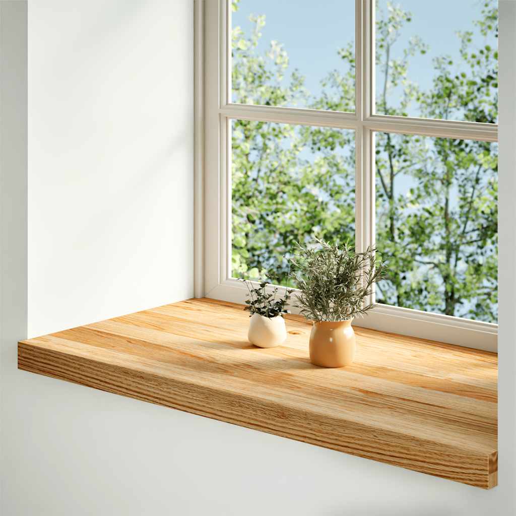 Vensterbanken 2 st 90x40x2 cm massief eikenhout lichtbruin is nu te koop bij PeponiXL, paradijselijk wonen!