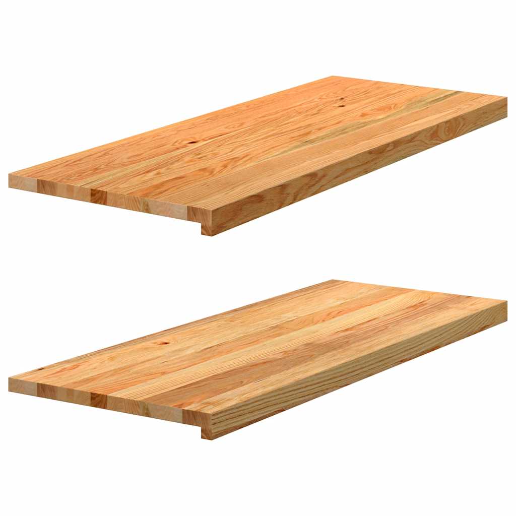 Vensterbanken 2 st 100x40x2 cm massief eikenhout lichtbruin is nu te koop bij PeponiXL, paradijselijk wonen!