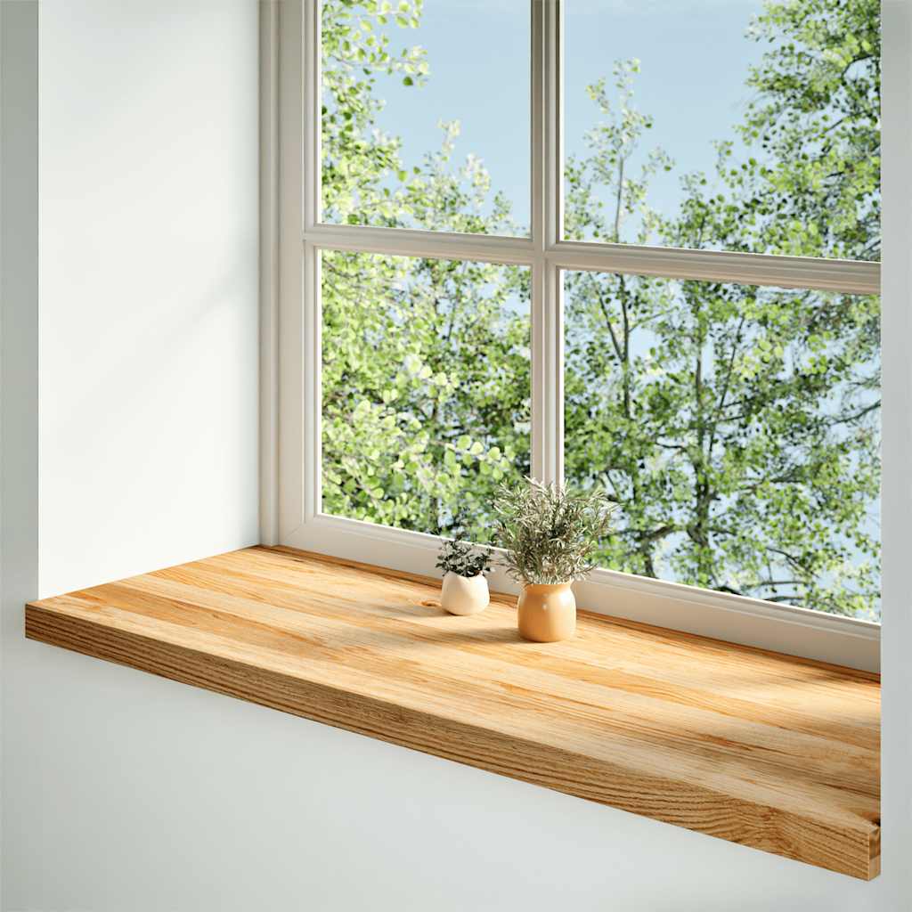 Vensterbanken 2 st 100x40x2 cm massief eikenhout lichtbruin is nu te koop bij PeponiXL, paradijselijk wonen!