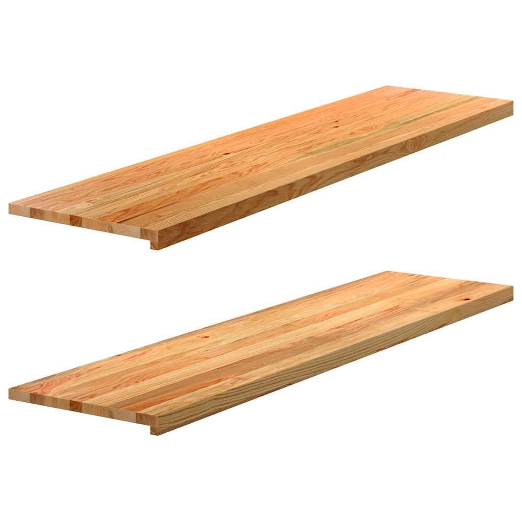 Vensterbanken 2 st 160x40x2 cm massief eikenhout lichtbruin is nu te koop bij PeponiXL, paradijselijk wonen!