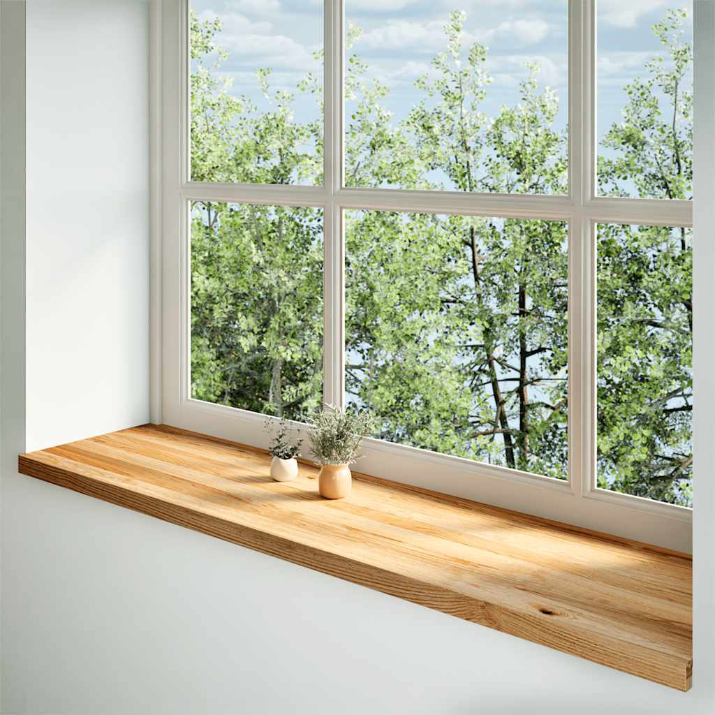 Vensterbanken 2 st 160x40x2 cm massief eikenhout lichtbruin is nu te koop bij PeponiXL, paradijselijk wonen!