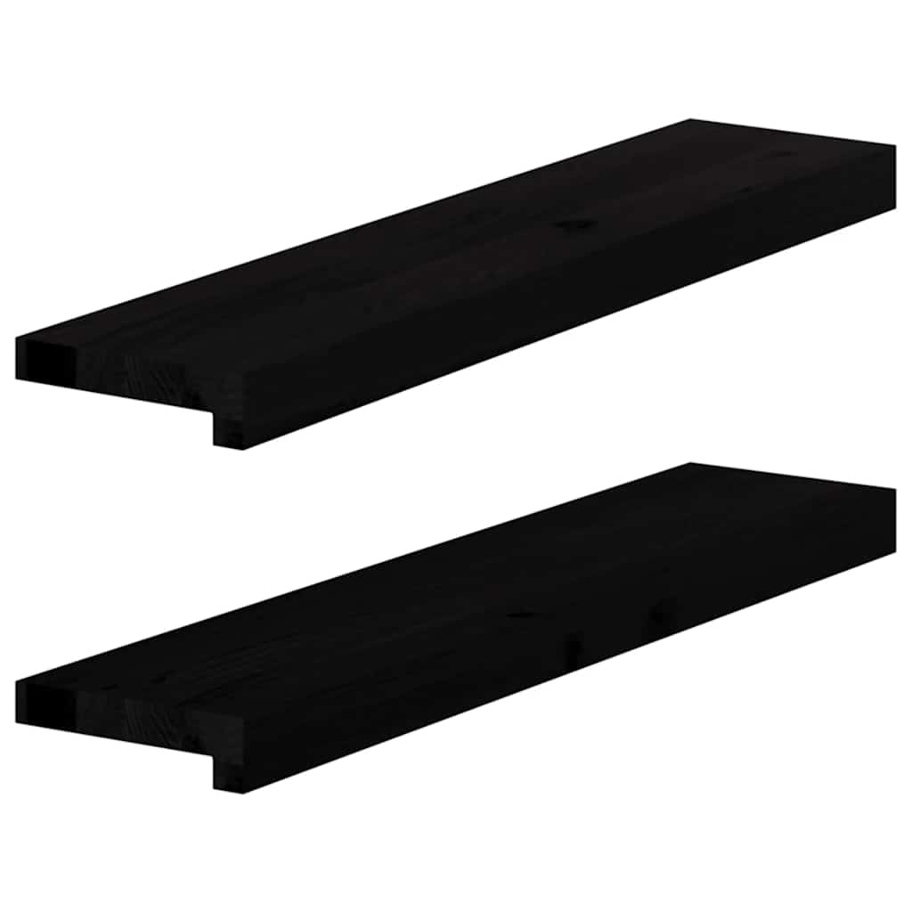 Vensterbanken 2 st 70x15x2 cm massief eikenhout donkerbruin is nu te koop bij PeponiXL, paradijselijk wonen!