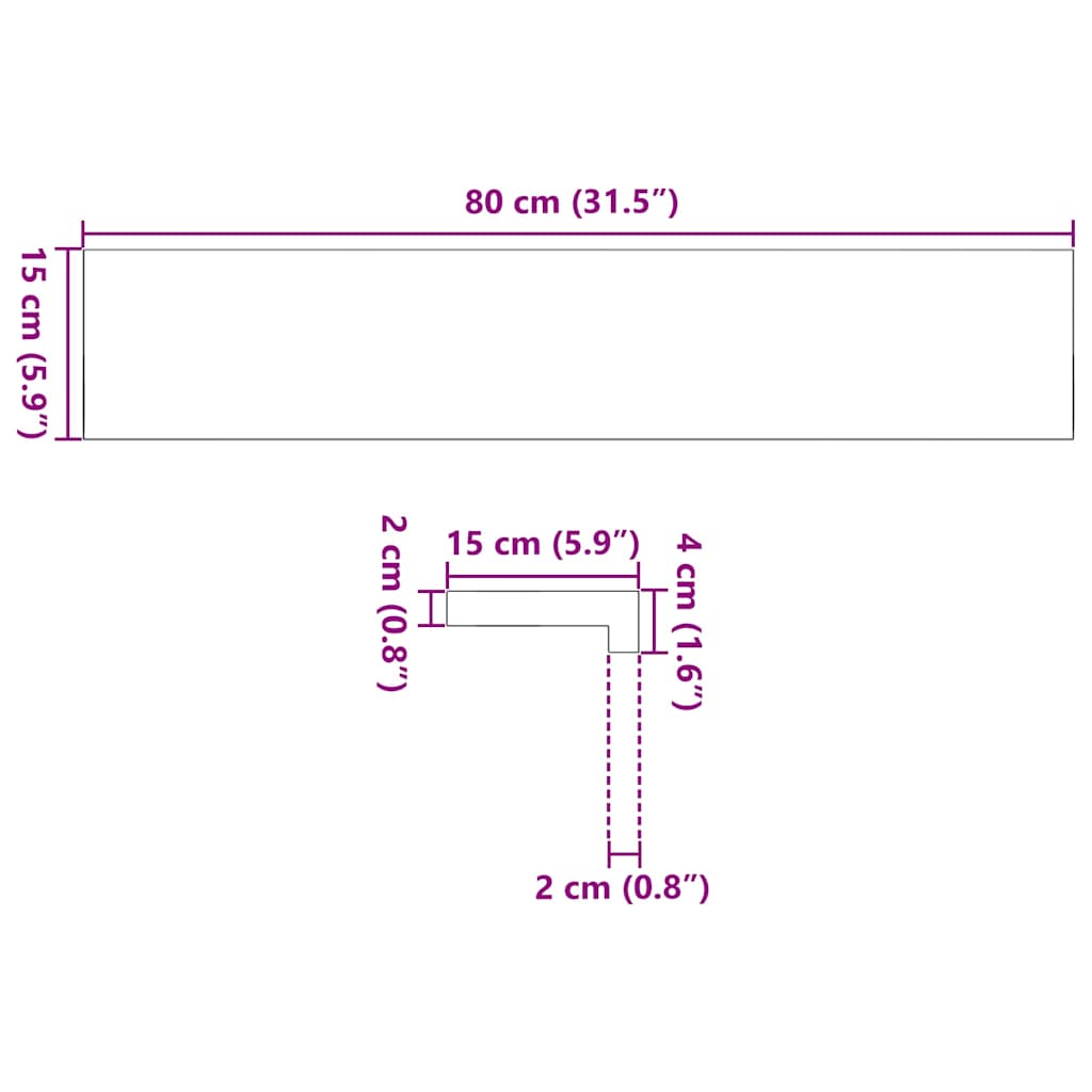 Vensterbanken 2 st 80x15x2 cm massief eikenhout donkerbruin is nu te koop bij PeponiXL, paradijselijk wonen!