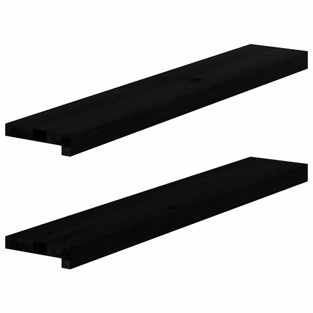 Vensterbanken 2 st 90x15x2 cm massief eikenhout donkerbruin is nu te koop bij PeponiXL, paradijselijk wonen!