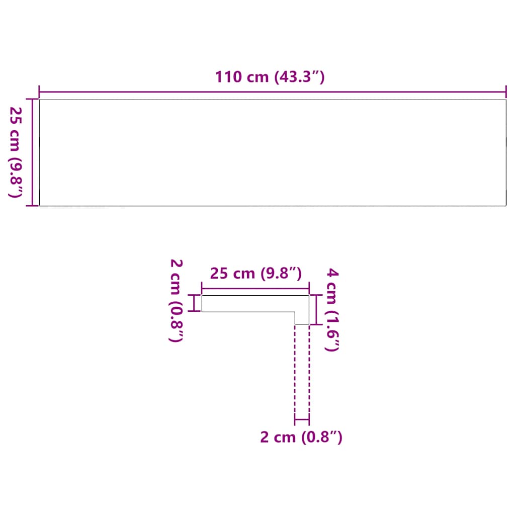 Vensterbanken 2 st 110x25x2 cm massief eikenhout donkerbruin is nu te koop bij PeponiXL, paradijselijk wonen!