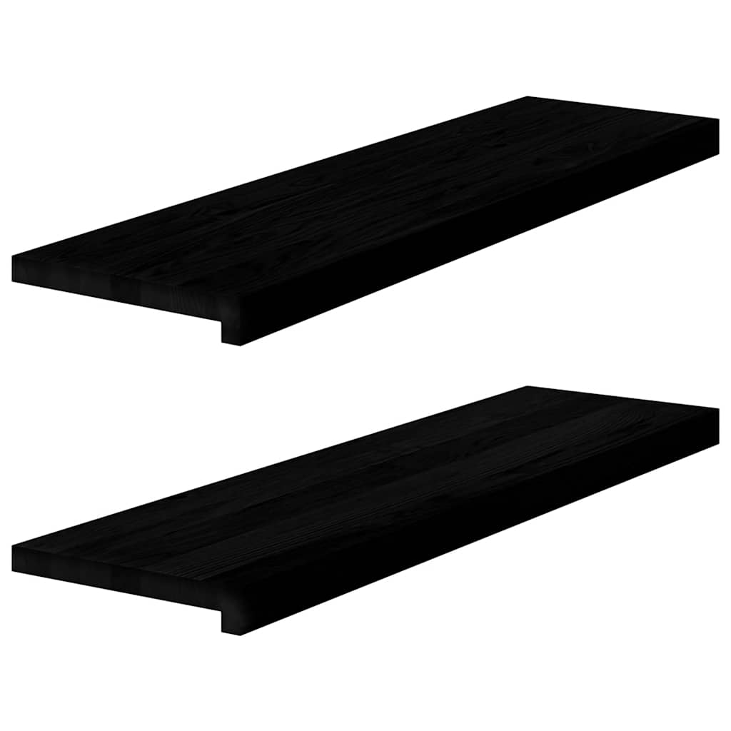 Vensterbanken 2 st 90x30x2 cm massief eikenhout donkerbruin is nu te koop bij PeponiXL, paradijselijk wonen!