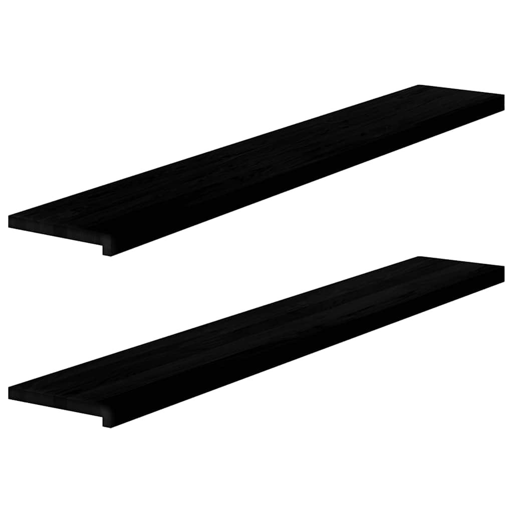 Vensterbanken 2 st 160x30x2 cm massief eikenhout donkerbruin is nu te koop bij PeponiXL, paradijselijk wonen!