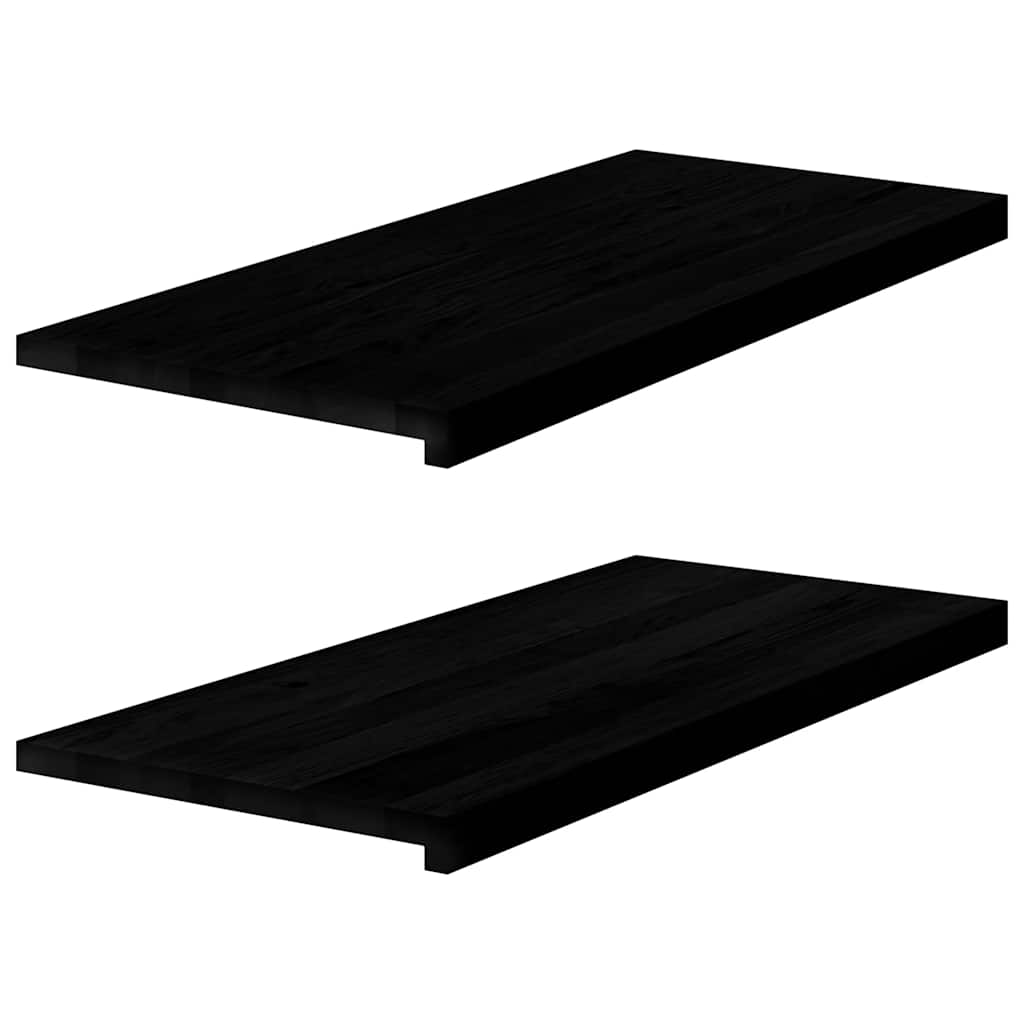 Vensterbanken 2 st 90x40x2 cm massief eikenhout donkerbruin is nu te koop bij PeponiXL, paradijselijk wonen!