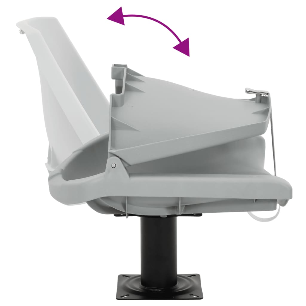 2-delige Bootstoelenset inklapbaar 48x51x41 cm grijs is nu te koop bij PeponiXL, paradijselijk wonen!