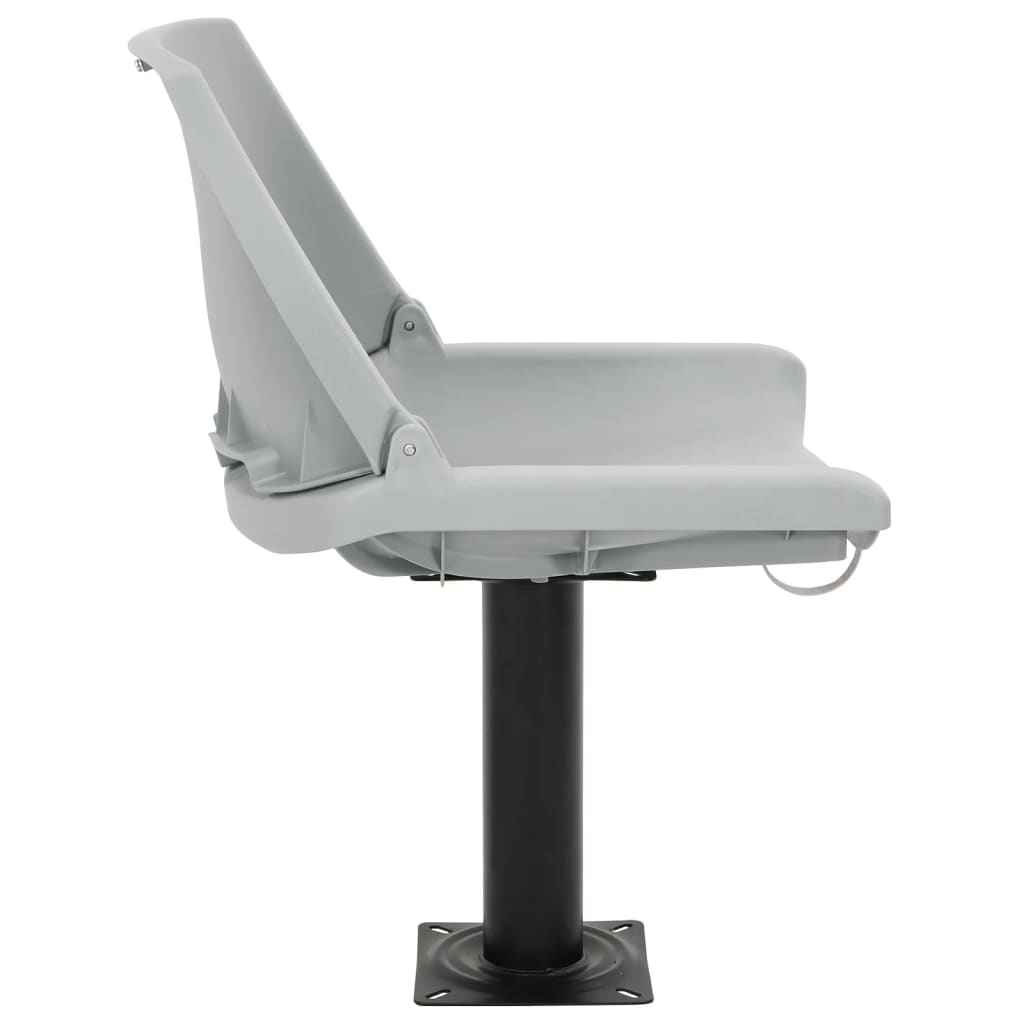 2-delige Bootstoelenset inklapbaar 48x51x41 cm grijs is nu te koop bij PeponiXL, paradijselijk wonen!