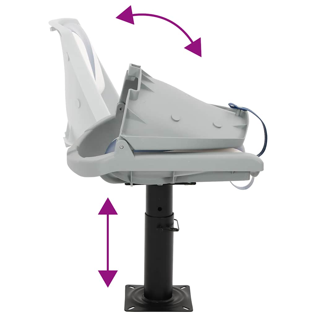 2-delige Bootstoelenset inklapbaar 48x51x41 cm blauw en wit is nu te koop bij PeponiXL, paradijselijk wonen!