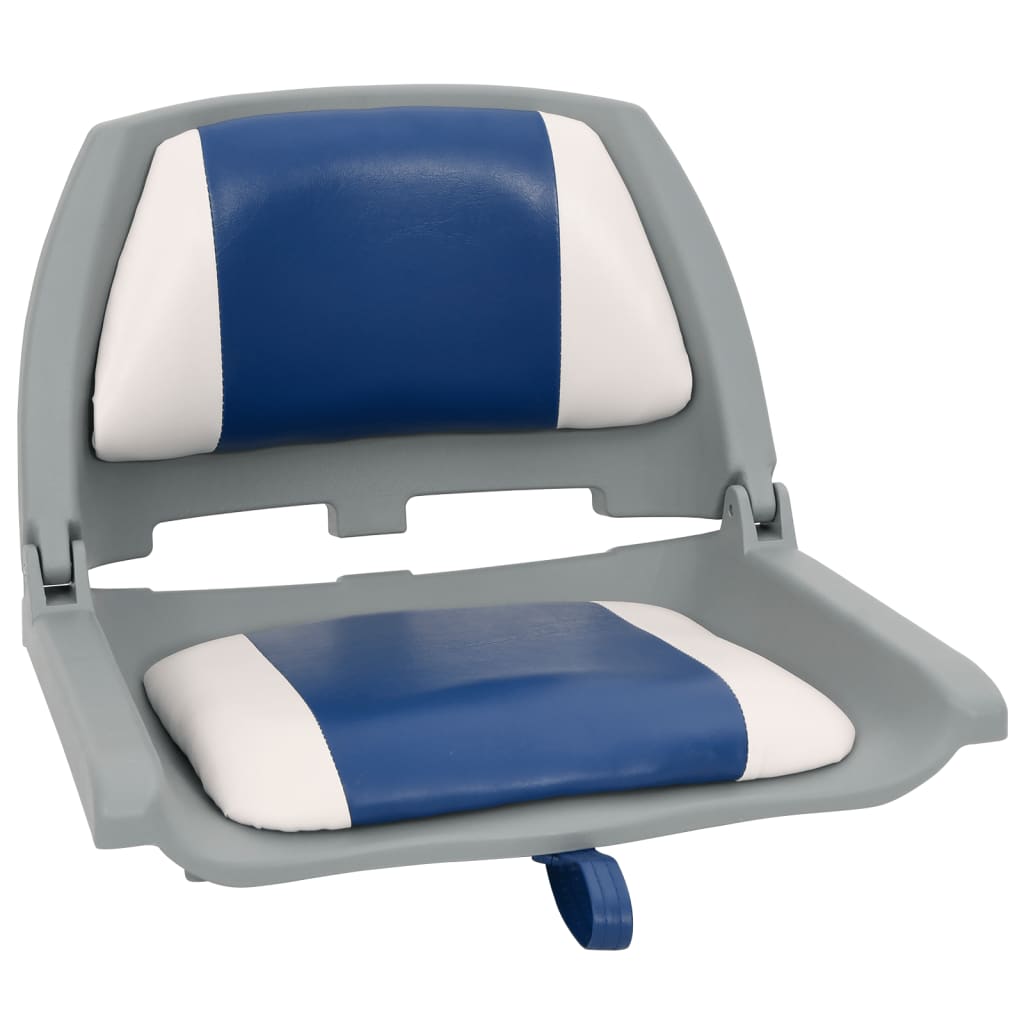 4-delige Bootstoelenset inklapbaar 48x51x41 cm blauw en wit is nu te koop bij PeponiXL, paradijselijk wonen!