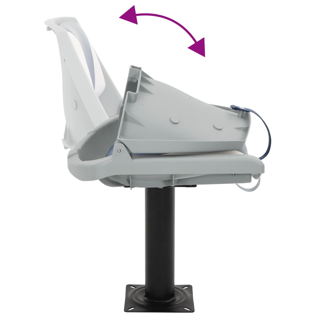 4-delige Bootstoelenset inklapbaar 48x51x41 cm blauw en wit is nu te koop bij PeponiXL, paradijselijk wonen!