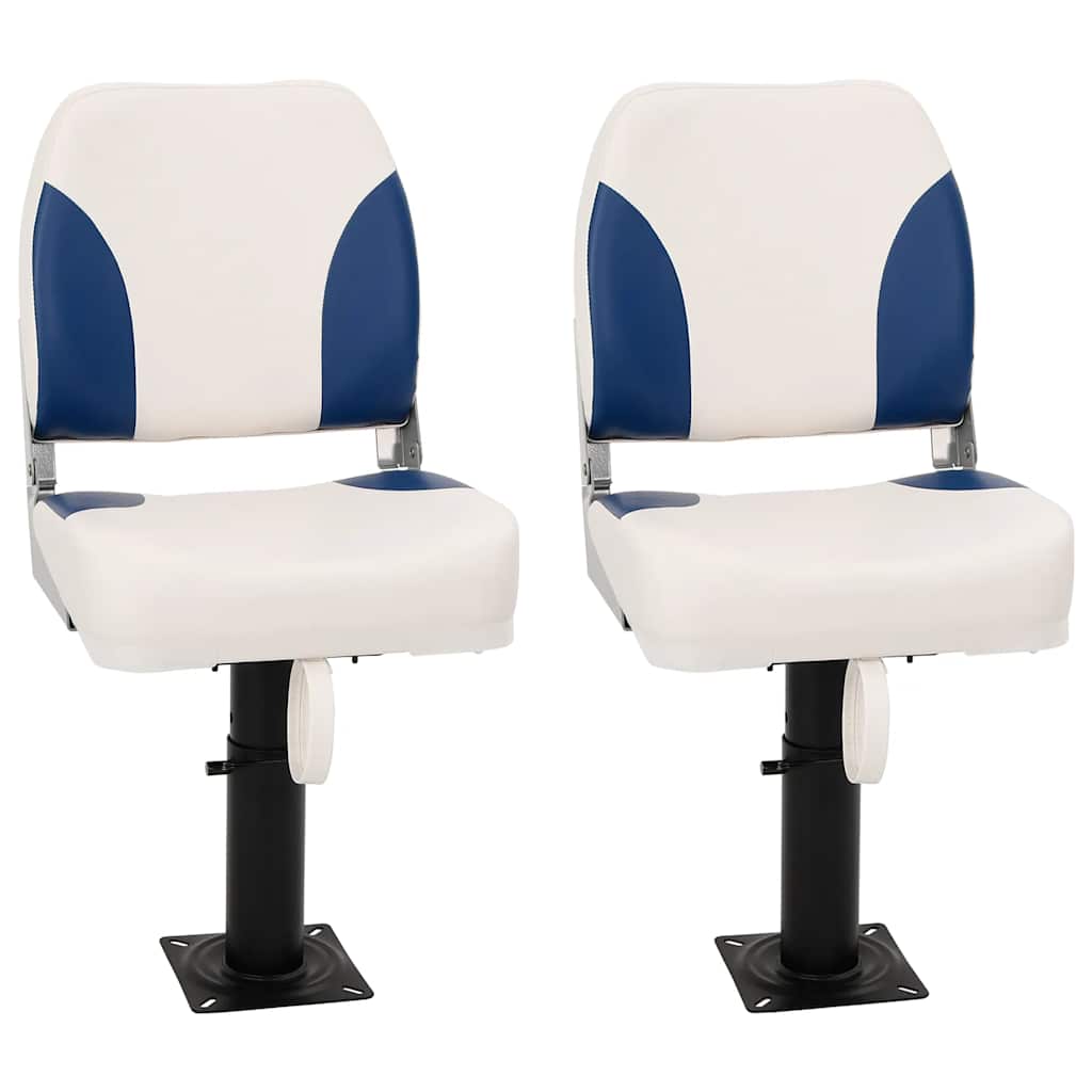 Bootstoel 2 set inklapbaar 41x36x48 cm blauw en wit is nu te koop bij PeponiXL, paradijselijk wonen!