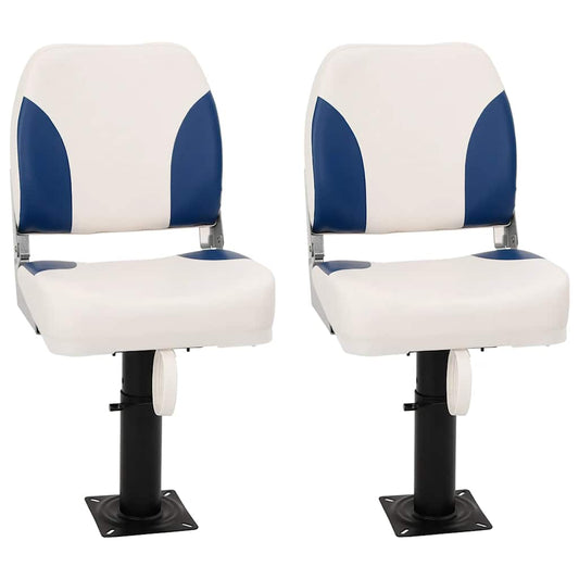 Bootstoel 2 set inklapbaar 41x36x48 cm blauw en wit is nu te koop bij PeponiXL, paradijselijk wonen!
