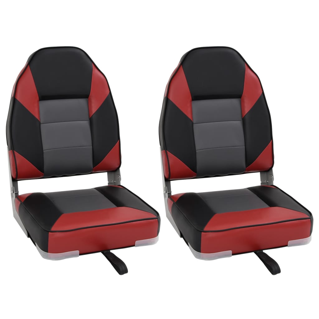 Bootstoelen 2 st inklapbaar met hoge rugleuning 39x43x58 cm is nu te koop bij PeponiXL, paradijselijk wonen!