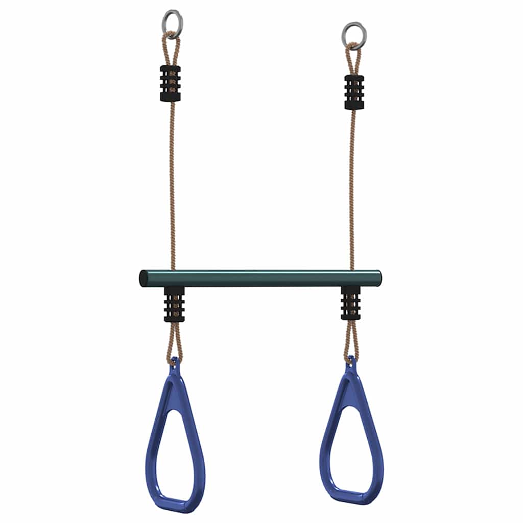Trapezestang en ringen voor kinderen staal blauw en donkergroen is nu te koop bij PeponiXL, paradijselijk wonen!