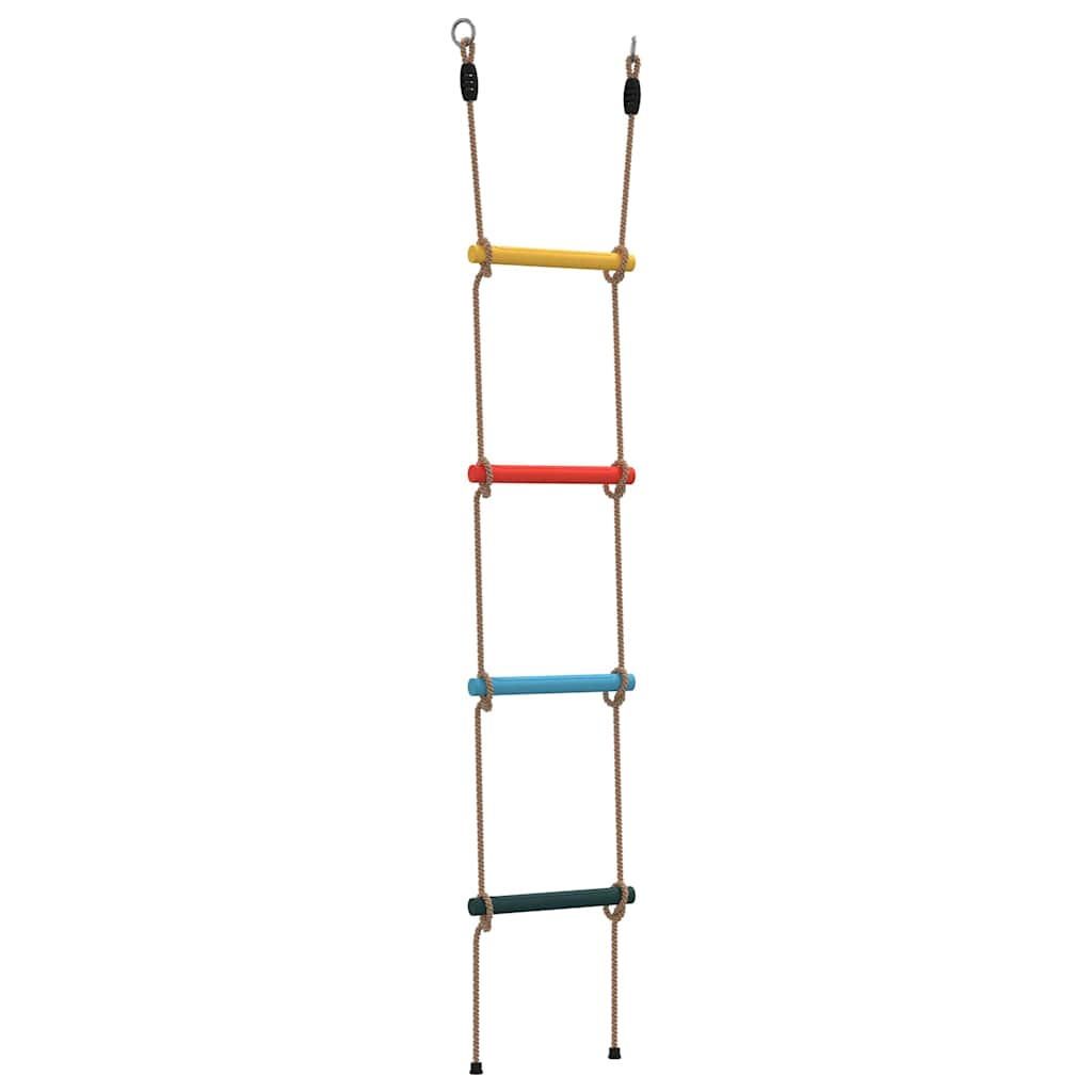 Touwladder voor kinderen met 4 sporten meerkleurig is nu te koop bij PeponiXL, paradijselijk wonen!