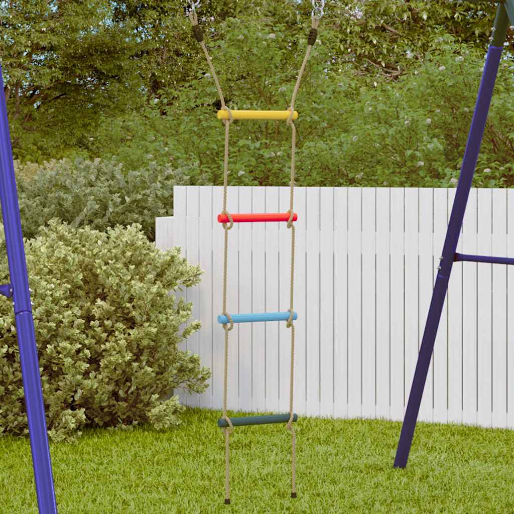 Touwladder voor kinderen met 4 sporten meerkleurig is nu te koop bij PeponiXL, paradijselijk wonen!