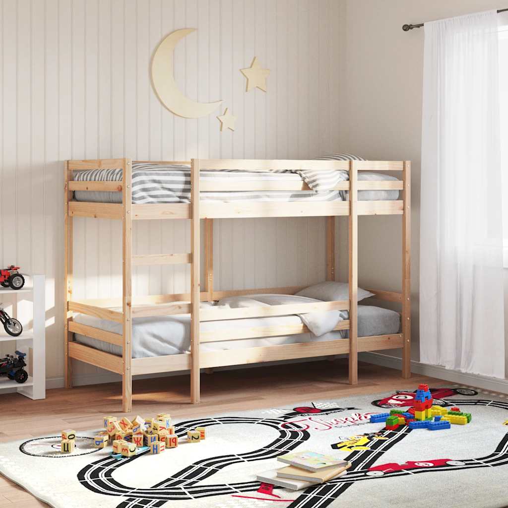Stapelbedframe zonder matras massief grenenhout 90x200 cm is nu te koop bij PeponiXL, paradijselijk wonen!