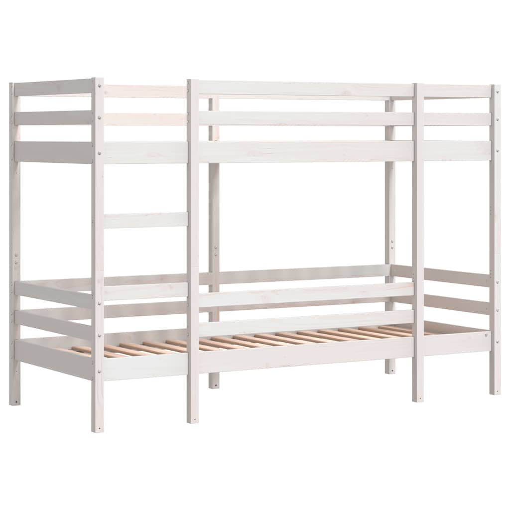 Stapelbed massief grenenhout wit 90x200 cm is nu te koop bij PeponiXL, paradijselijk wonen!