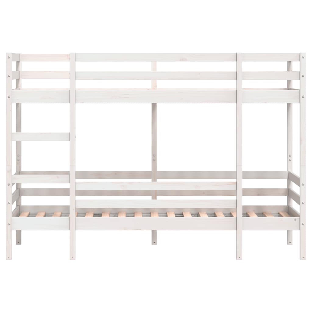 Stapelbed massief grenenhout wit 90x200 cm is nu te koop bij PeponiXL, paradijselijk wonen!
