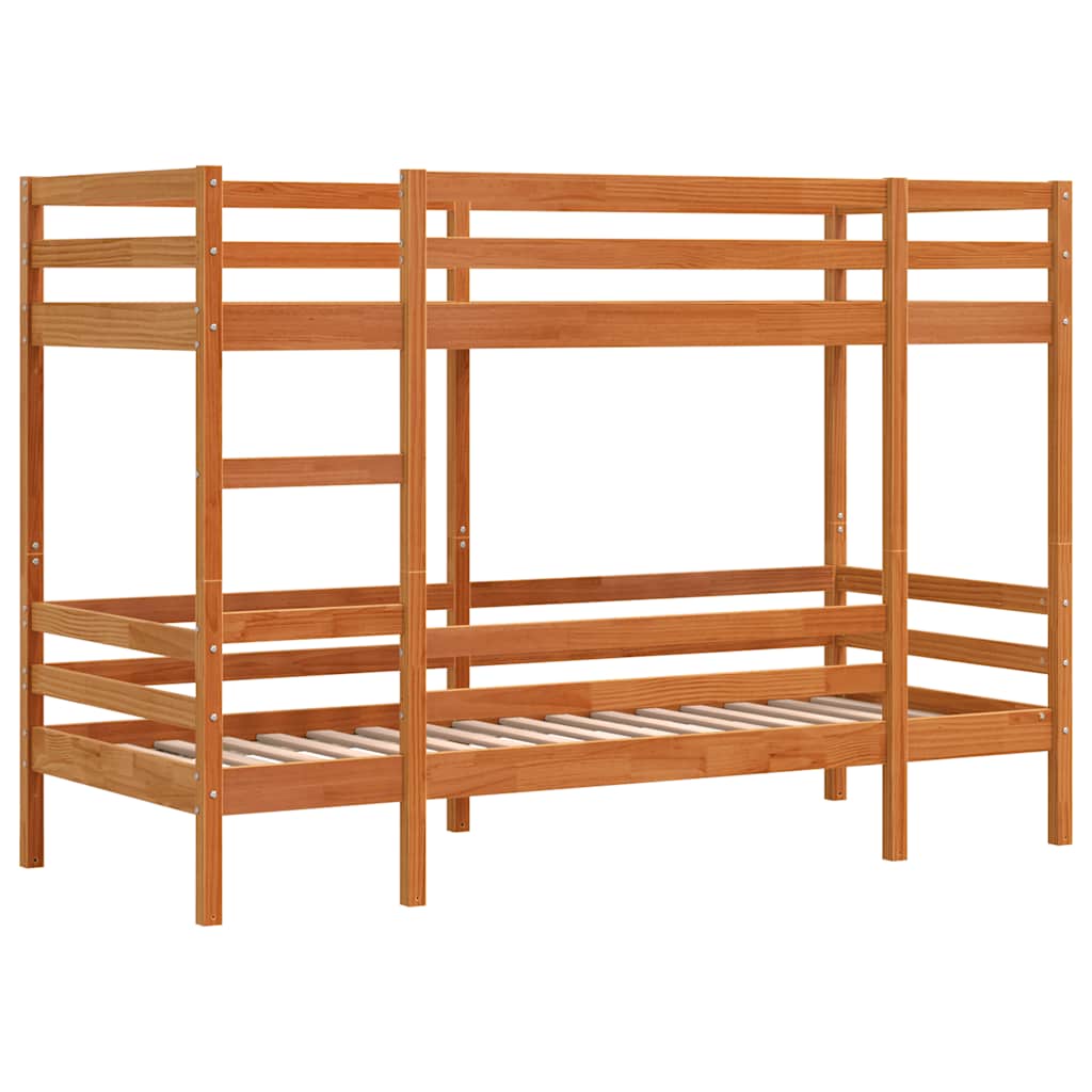 Stapelbed massief grenenhout wasbruin 90x200 cm is nu te koop bij PeponiXL, paradijselijk wonen!