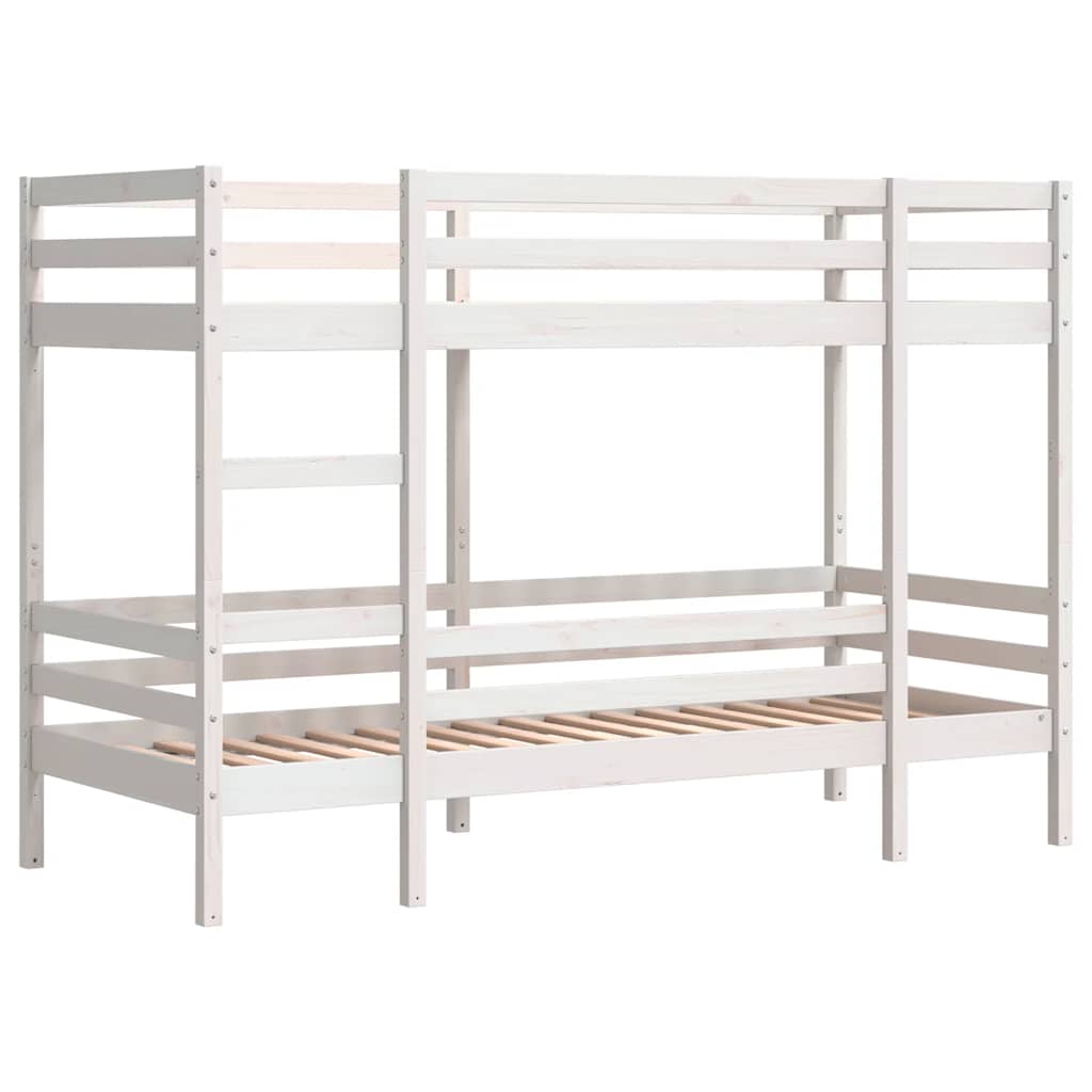 Stapelbed 90x190 cm massief grenenhout wit is nu te koop bij PeponiXL, paradijselijk wonen!