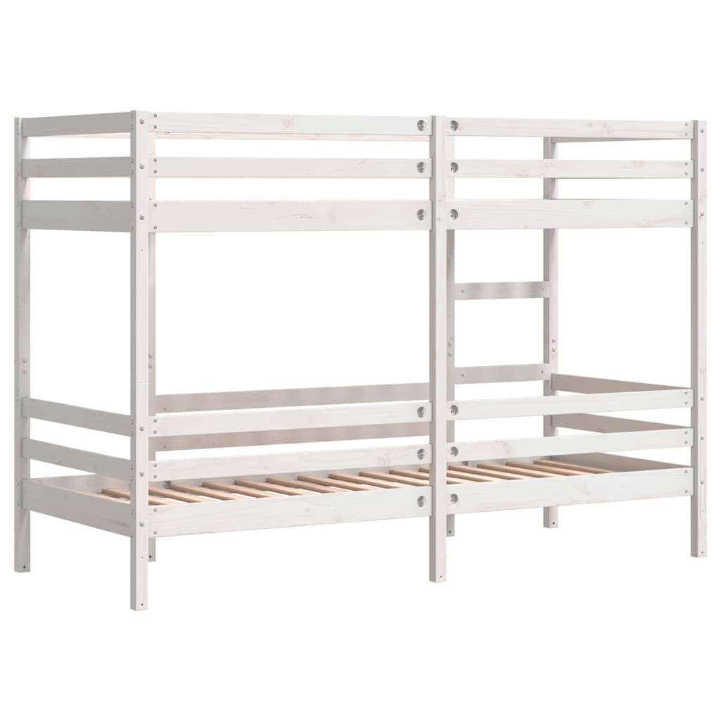 Stapelbed 90x190 cm massief grenenhout wit is nu te koop bij PeponiXL, paradijselijk wonen!