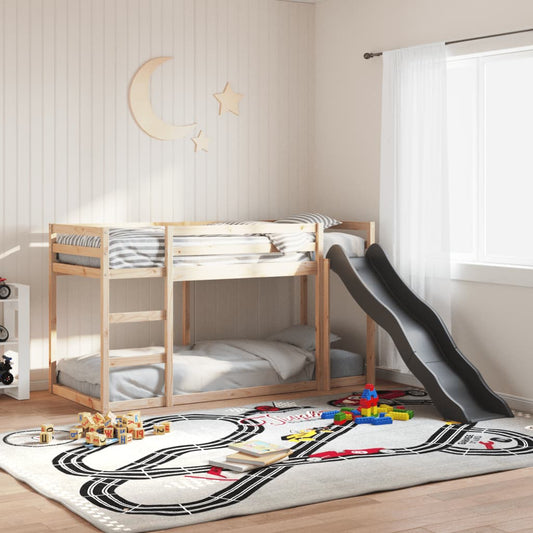 Stapelbed met glijbaan en ladder massief grenenhout 90x200 cm is nu te koop bij PeponiXL, paradijselijk wonen!