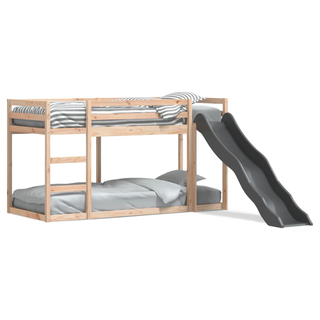 Stapelbed met glijbaan en ladder massief grenenhout 90x190 cm is nu te koop bij PeponiXL, paradijselijk wonen!