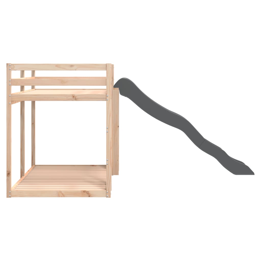 Stapelbed met glijbaan en ladder massief grenenhout 90x190 cm is nu te koop bij PeponiXL, paradijselijk wonen!