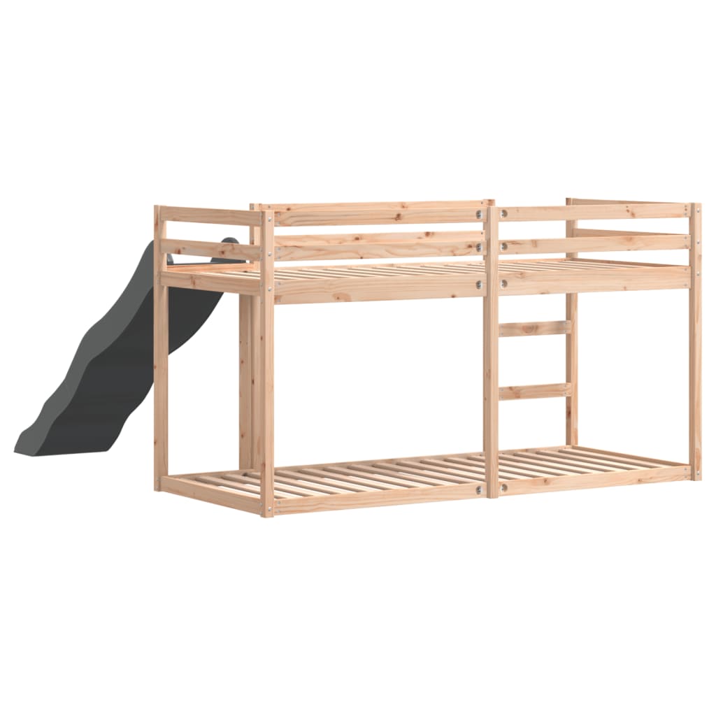 Stapelbed met glijbaan en ladder massief grenenhout 90x190 cm is nu te koop bij PeponiXL, paradijselijk wonen!
