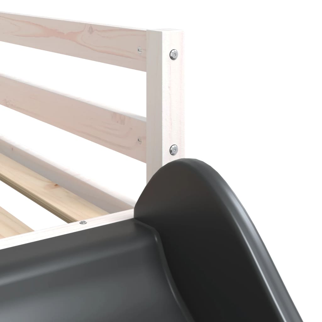 Stapelbed met glijbaan en ladder grenenhout wit 90x190 cm is nu te koop bij PeponiXL, paradijselijk wonen!