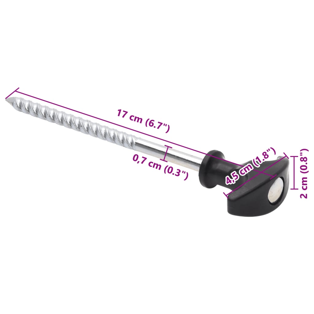 Tentharingen 12 st Ø7 mm 17 cm gegalvaniseerd staal is nu te koop bij PeponiXL, paradijselijk wonen!