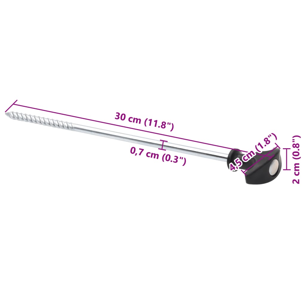 Tentharingen 24 st Ø7 mm 30 cm gegalvaniseerd staal is nu te koop bij PeponiXL, paradijselijk wonen!