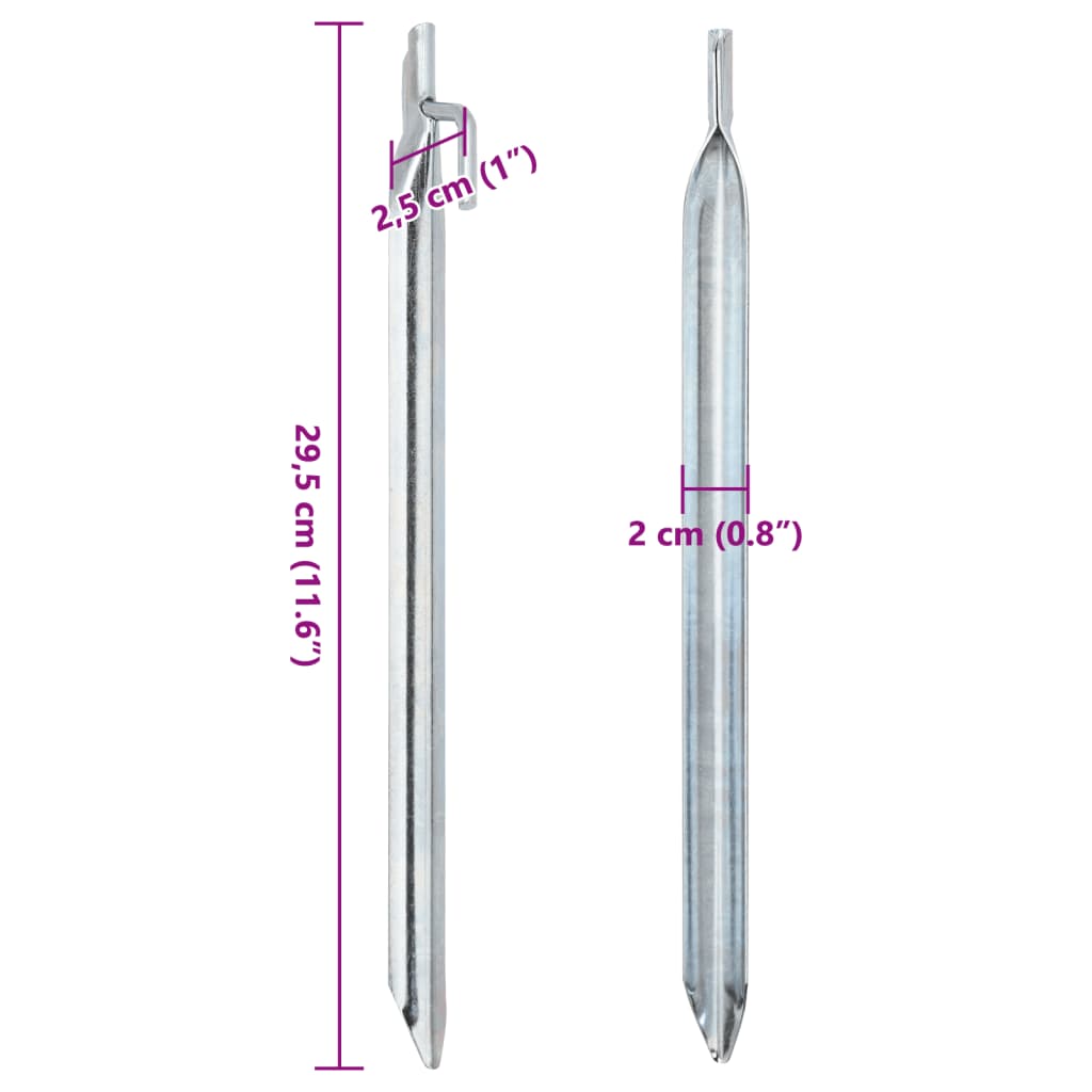 Tentharingen 24 st V-vormig Ø20 mm 29,5 cm gegalvaniseerd staal is nu te koop bij PeponiXL, paradijselijk wonen!