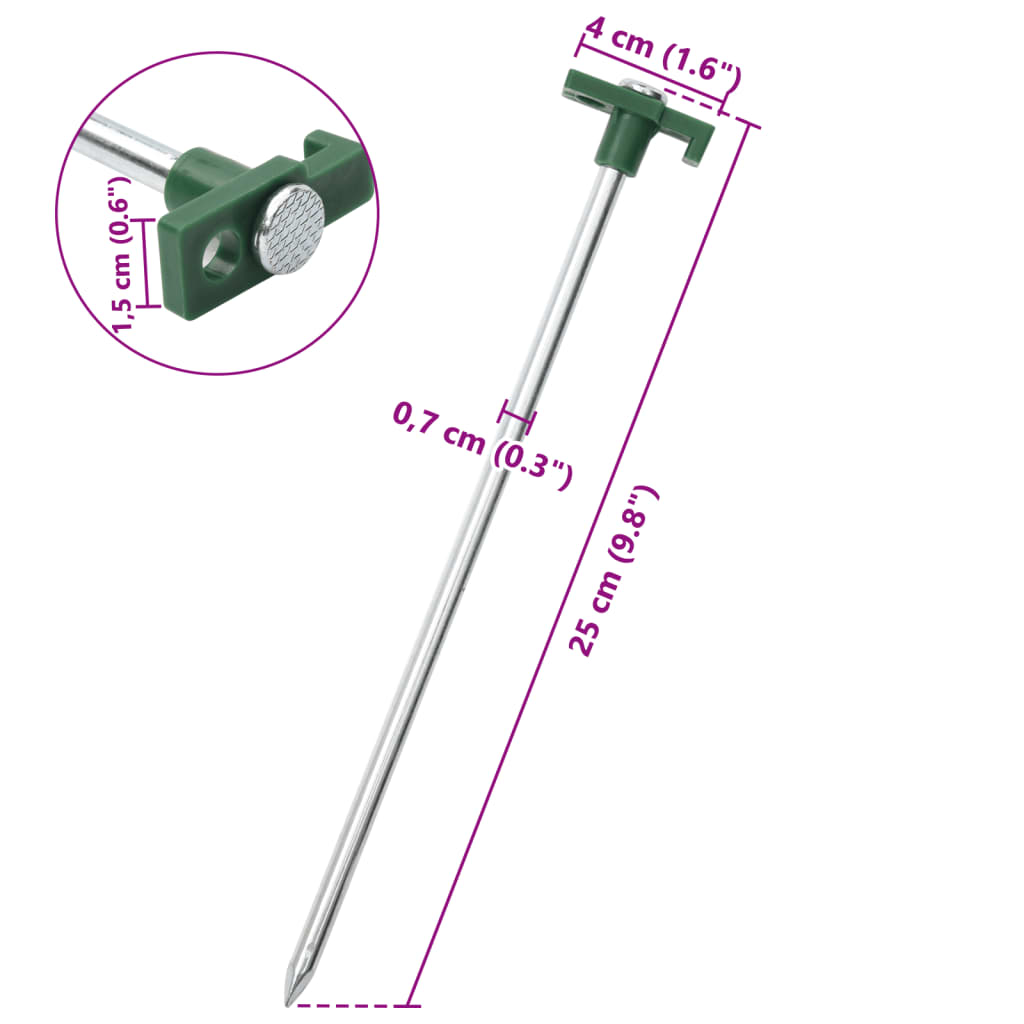 Tentharingen 12 st 7 mm 25 cm gegalvaniseerd staal polypropeen is nu te koop bij PeponiXL, paradijselijk wonen!