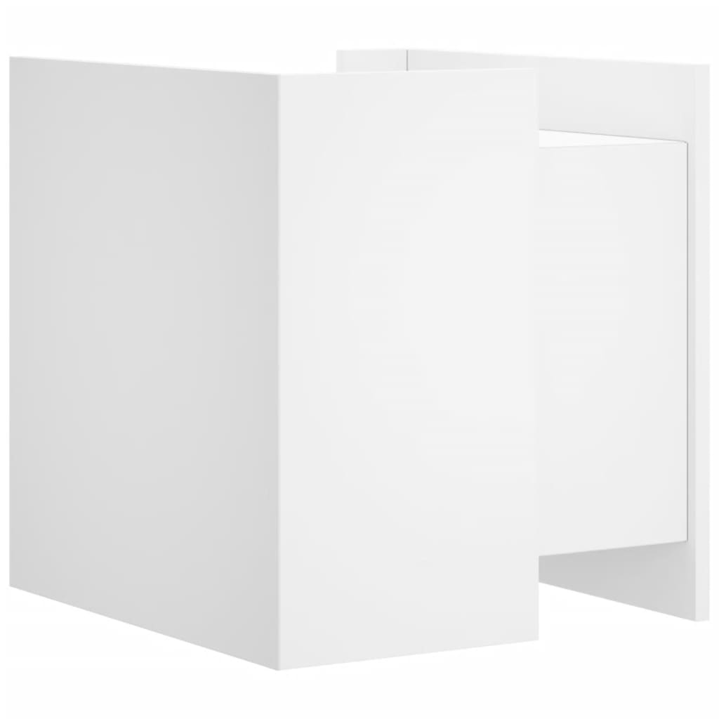 Nachtkastje 45x50x50 cm bewerkt hout wit is nu te koop bij PeponiXL, paradijselijk wonen!