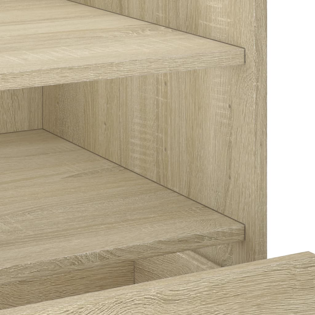 Nachtkastje 45x50x50 cm bewerkt hout sonoma eikenkleurig is nu te koop bij PeponiXL, paradijselijk wonen!