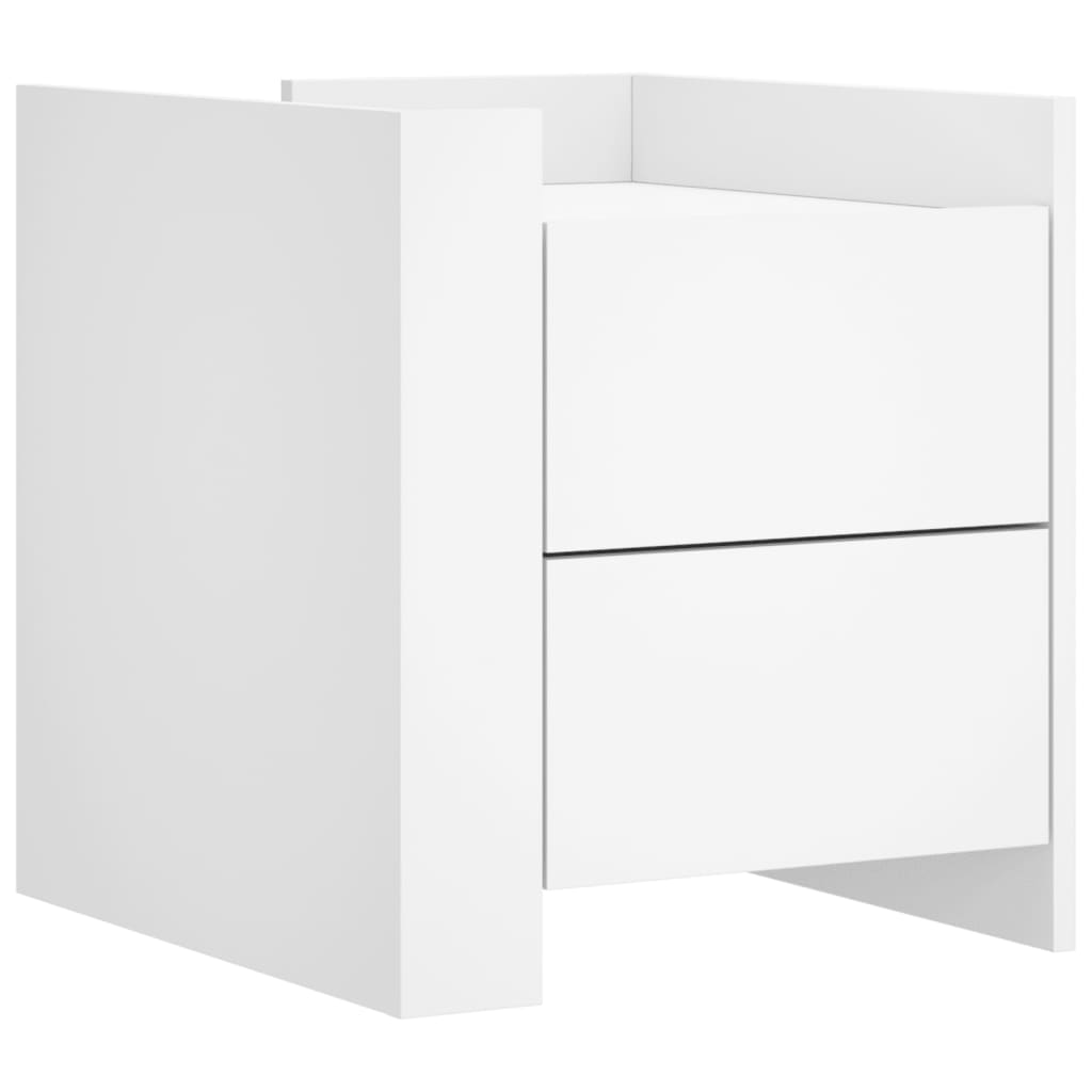 Nachtkastje 45x50x50 cm bewerkt hout wit is nu te koop bij PeponiXL, paradijselijk wonen!