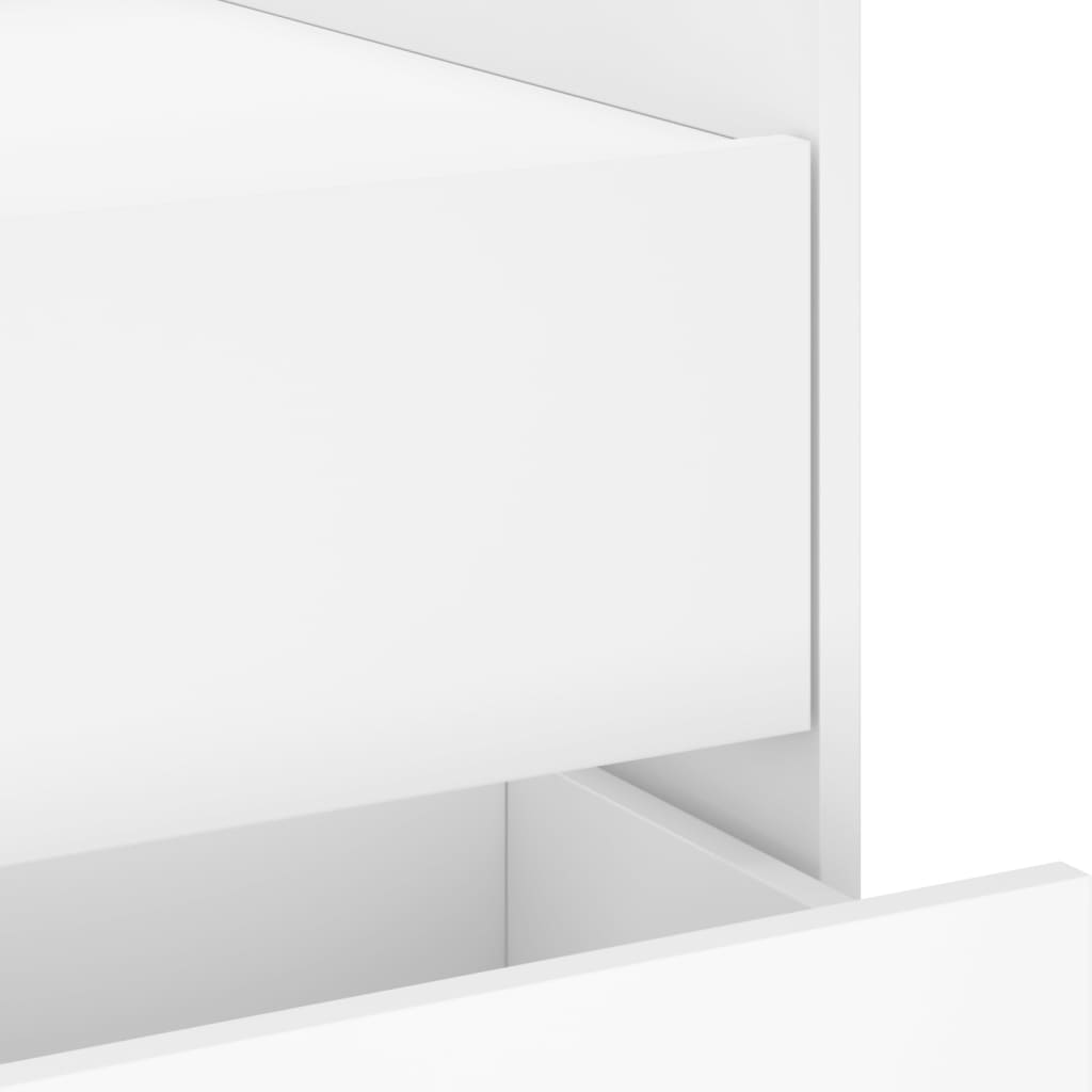 Nachtkastje 45x50x50 cm bewerkt hout wit is nu te koop bij PeponiXL, paradijselijk wonen!