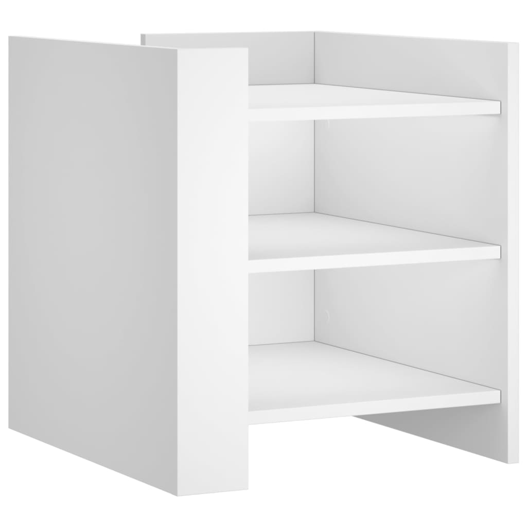 Nachtkastje 45x50x50 cm bewerkt hout wit is nu te koop bij PeponiXL, paradijselijk wonen!