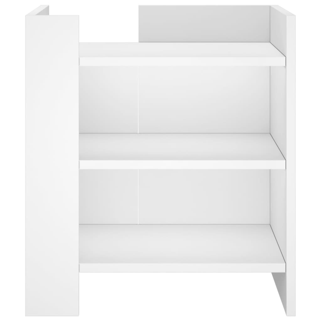 Nachtkastje 45x50x50 cm bewerkt hout wit is nu te koop bij PeponiXL, paradijselijk wonen!