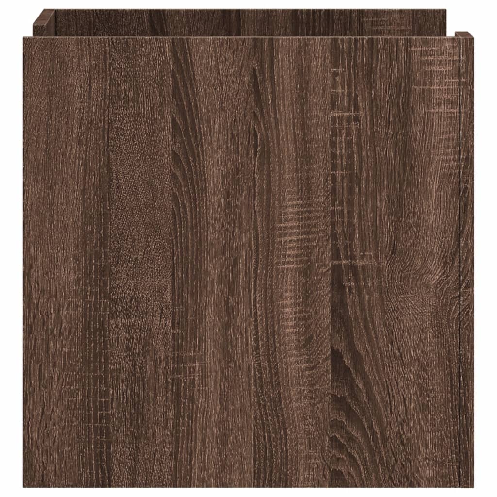 Nachtkastje 45x50x50 cm bewerkt hout bruin eikenkleurig is nu te koop bij PeponiXL, paradijselijk wonen!