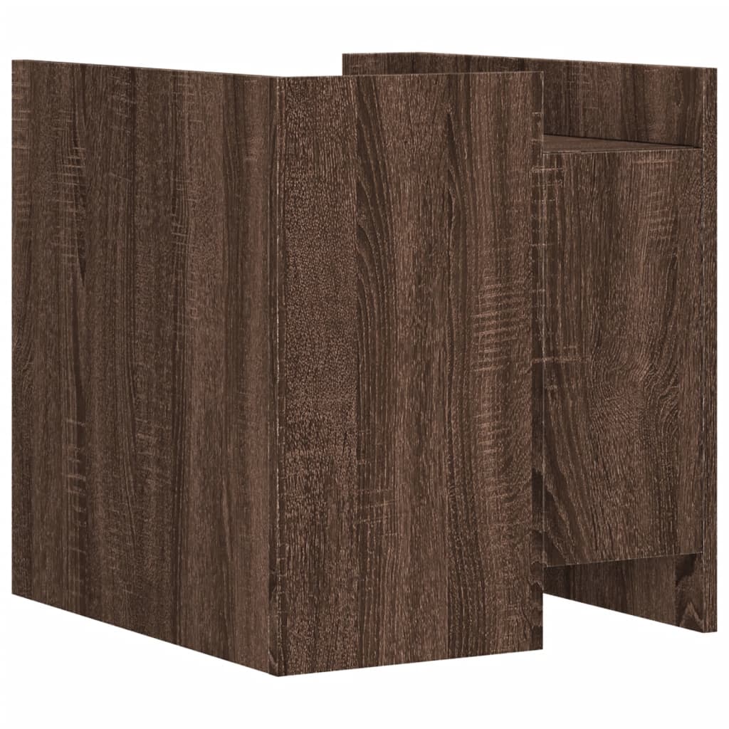 Nachtkastje 45x50x50 cm bewerkt hout bruin eikenkleurig is nu te koop bij PeponiXL, paradijselijk wonen!